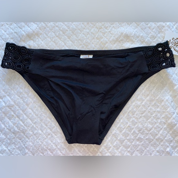 Becca Women’s Bikini Bottom, Size-Large, Color-Black, - Picture 2 of 5